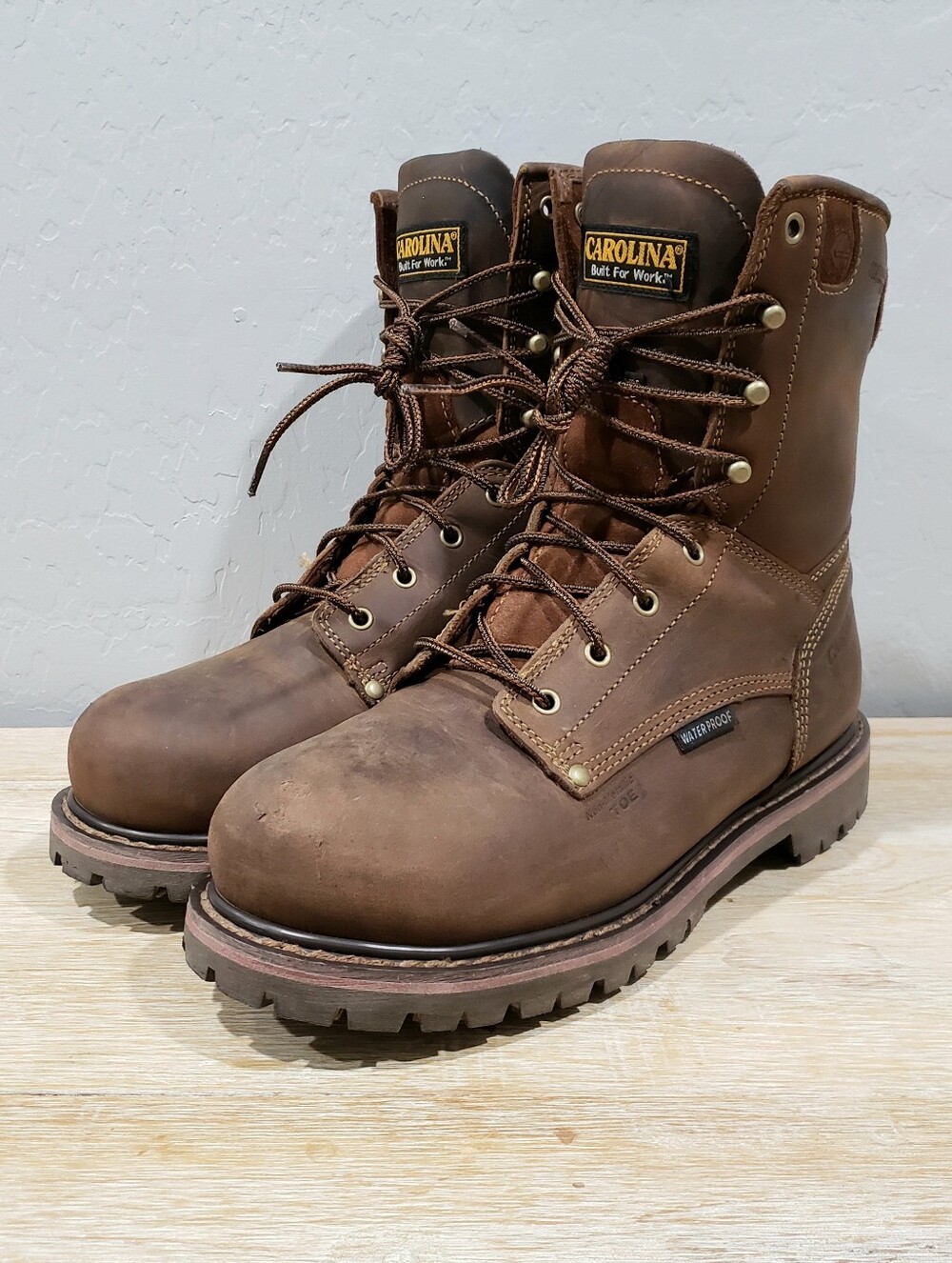CAROLINA Men's 28 Series 8" Waterproof 3M Composite Toe Work Boots (10 E) Brown
